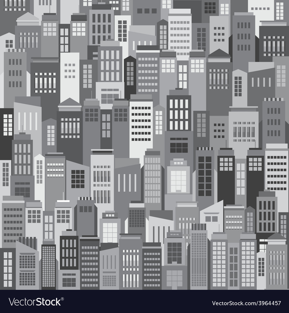 Buildings in the city pattern background Vector Image