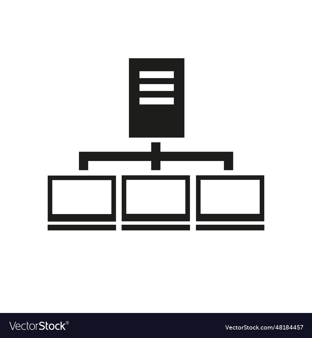 Computer server icon Royalty Free Vector Image