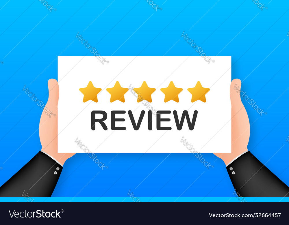 Customer service star rating feedback concept