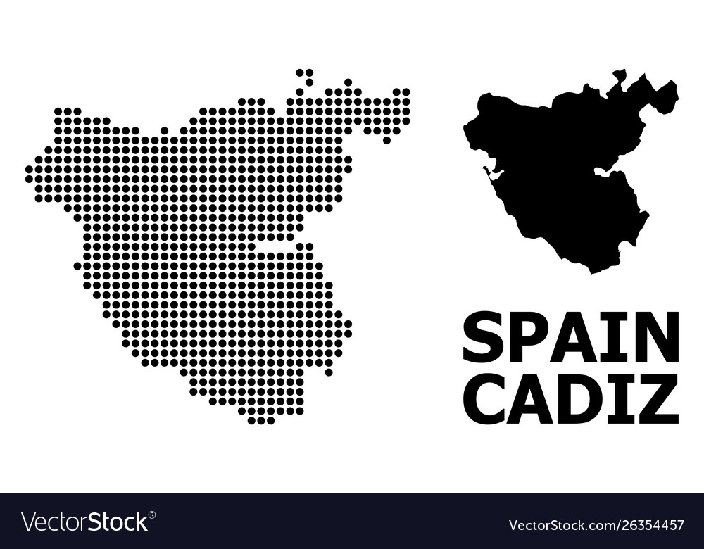 Dotted pattern map cadiz province