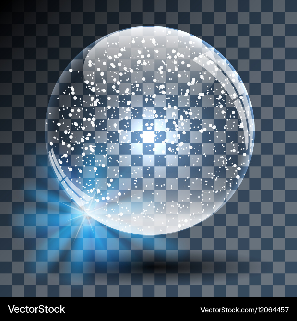 Empty snow globe Royalty Free Vector Image - VectorStock