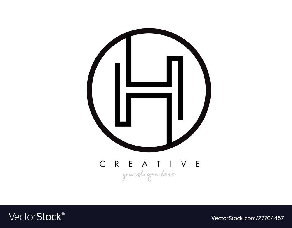 H letter icon logo design with monogram creative