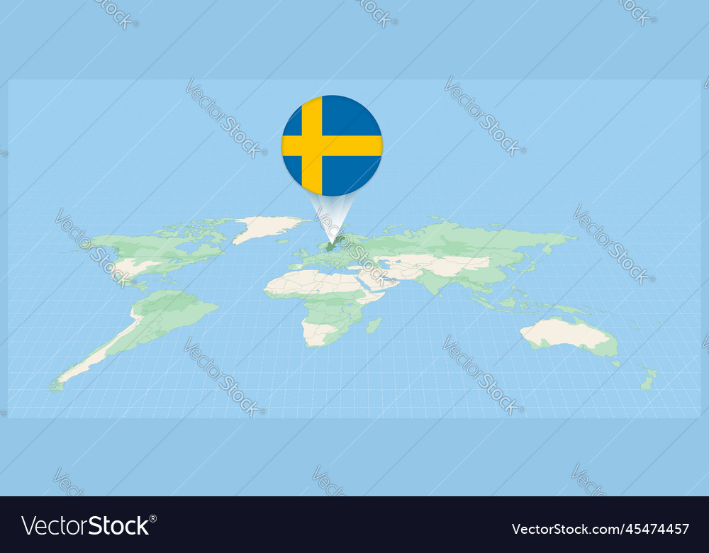 Location of sweden on the world map marked