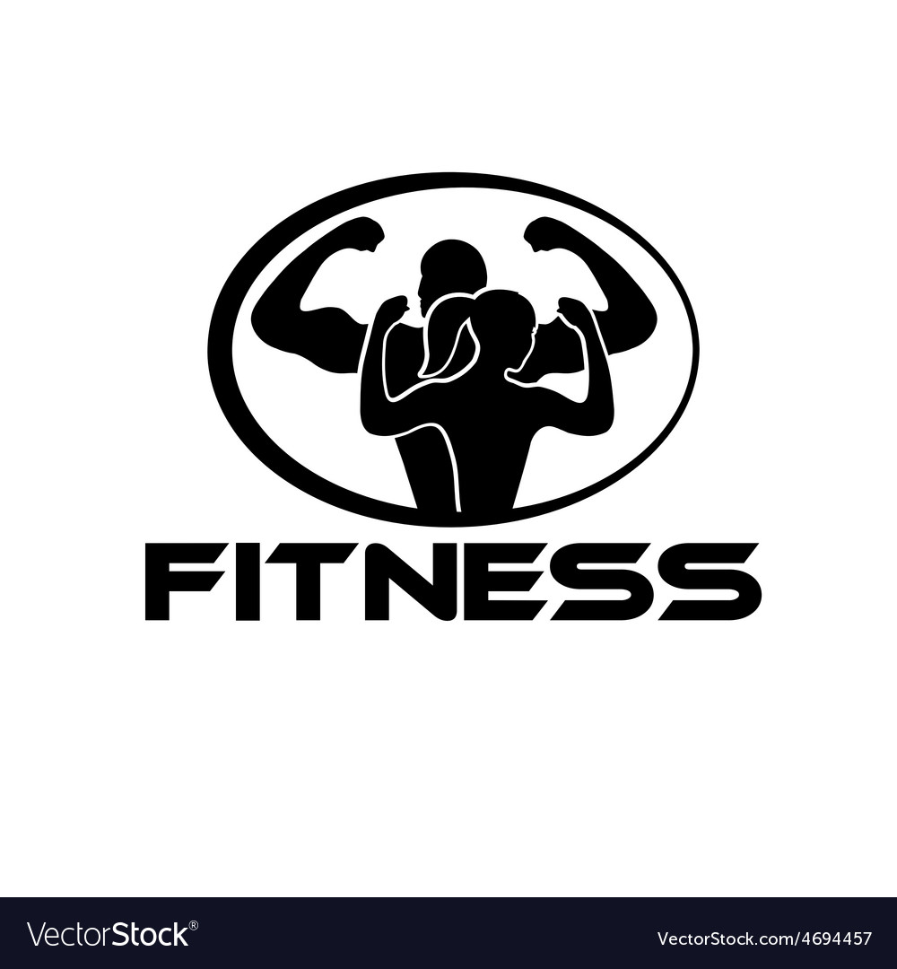 Man and woman of fitness silhouette character Vector Image