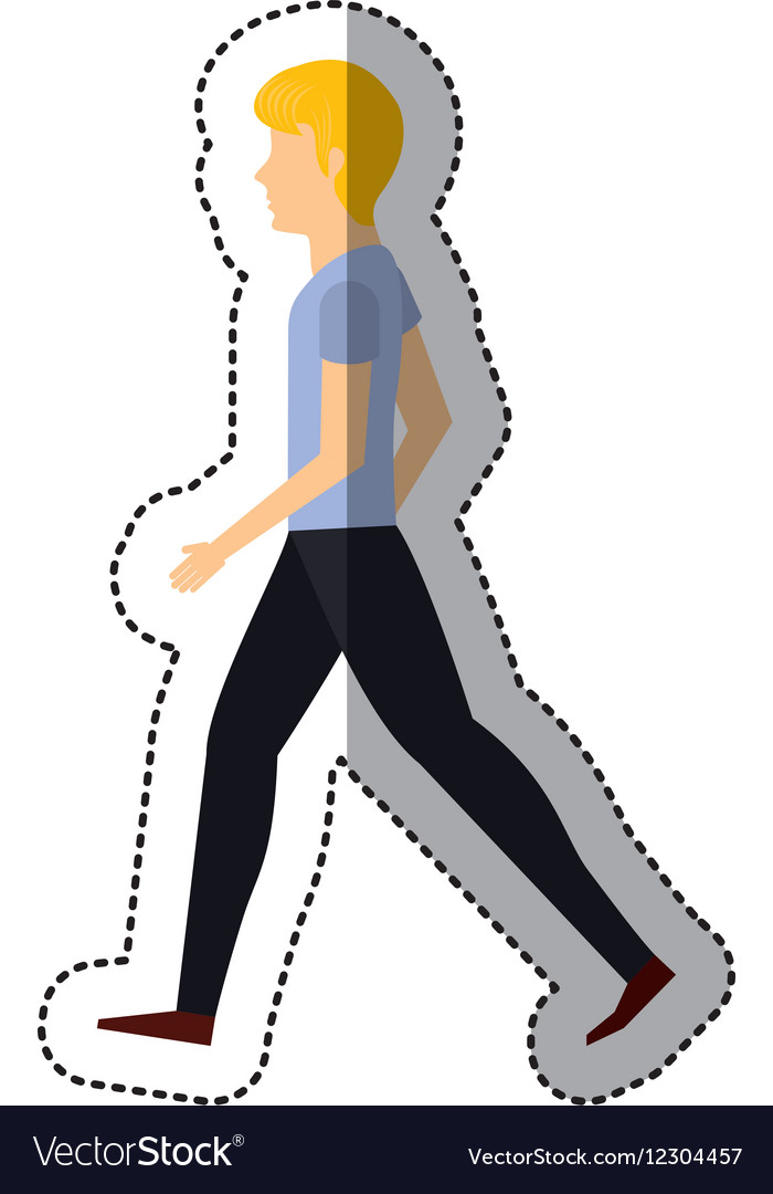 Person walking isolated icon