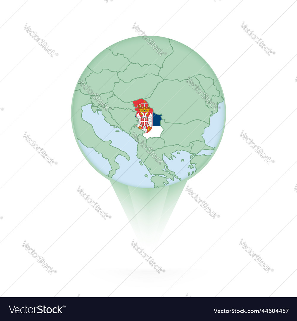 Serbia map stylish location icon