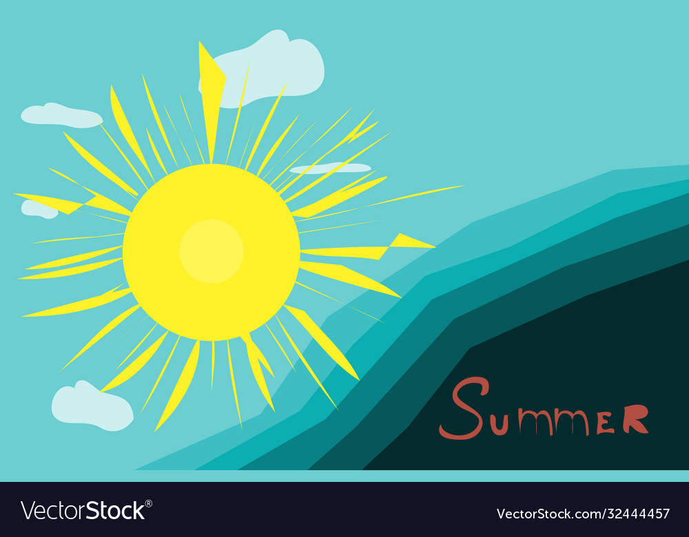 Summer sunny with clouds