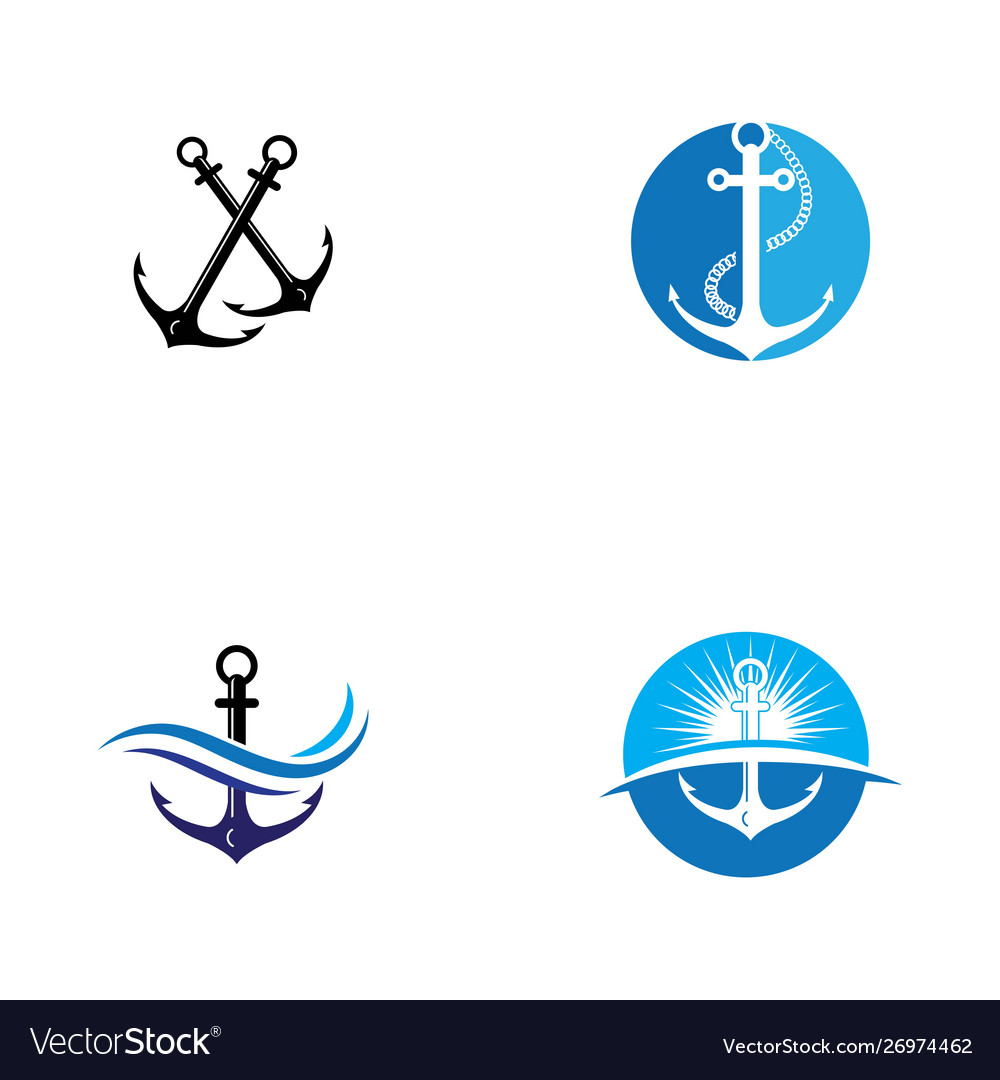 Anchor icon logo template