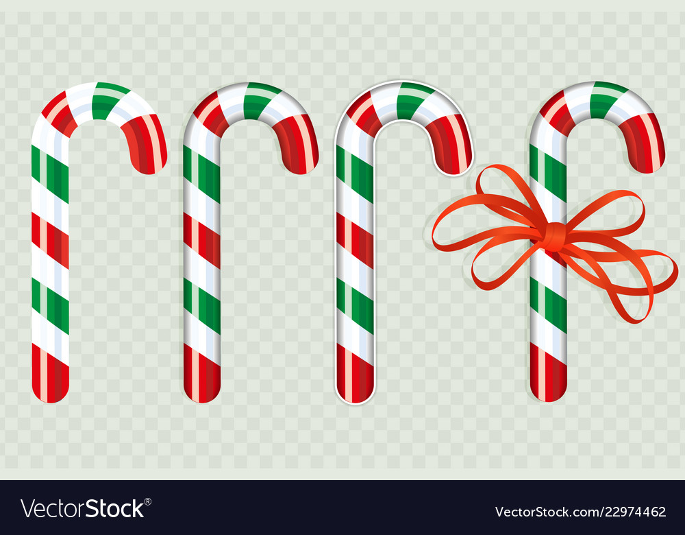 Christmas staff with red and green stripes