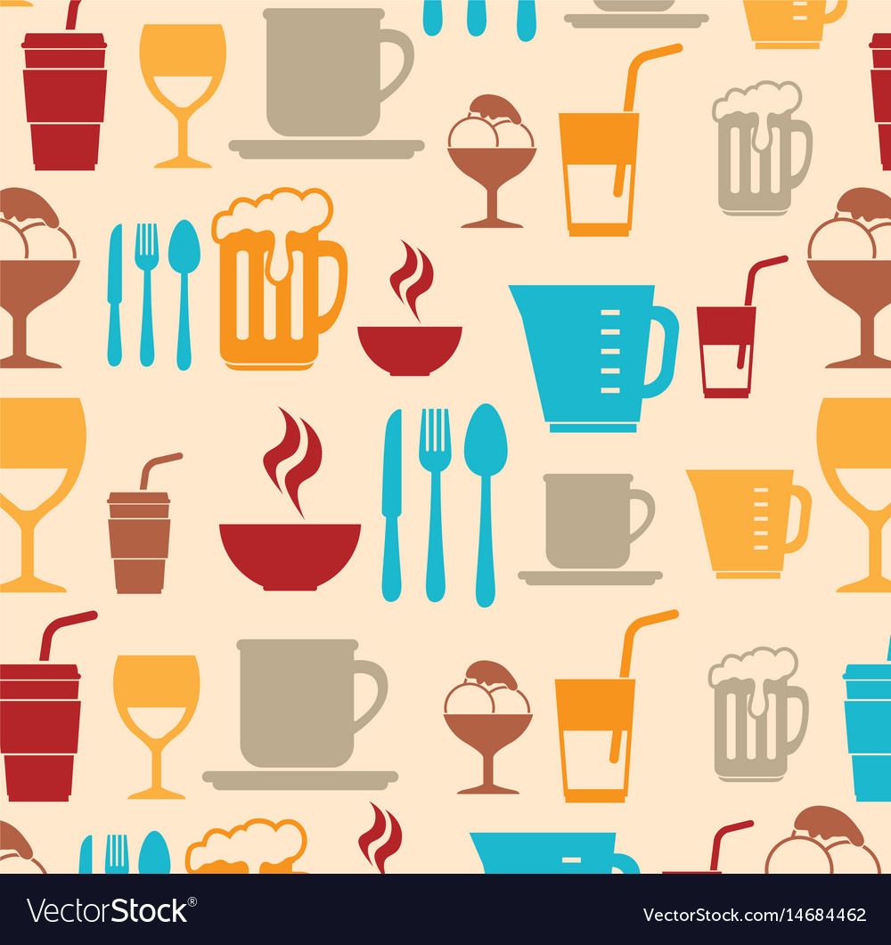 Food-related objects pattern