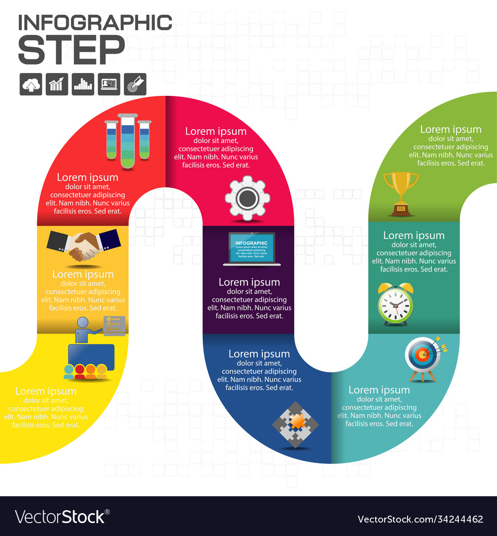 Infographics business stair step success design Vector Image