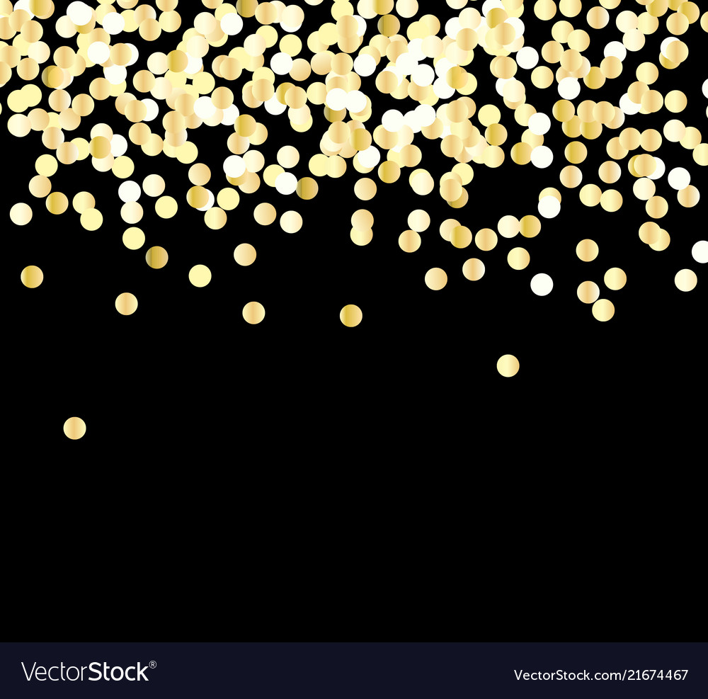 Abstract gold glitter background with polka dot Vector Image