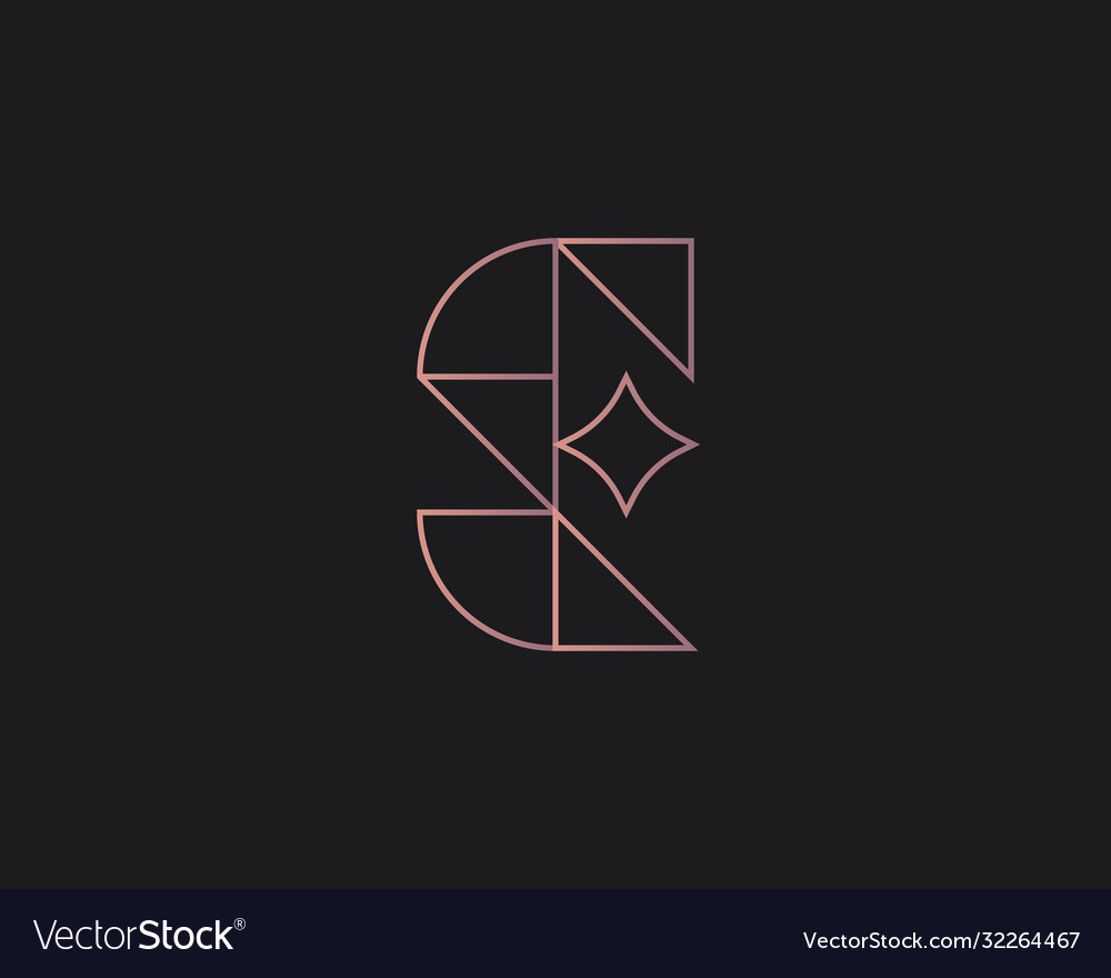 Abstract letter f or e logo design template