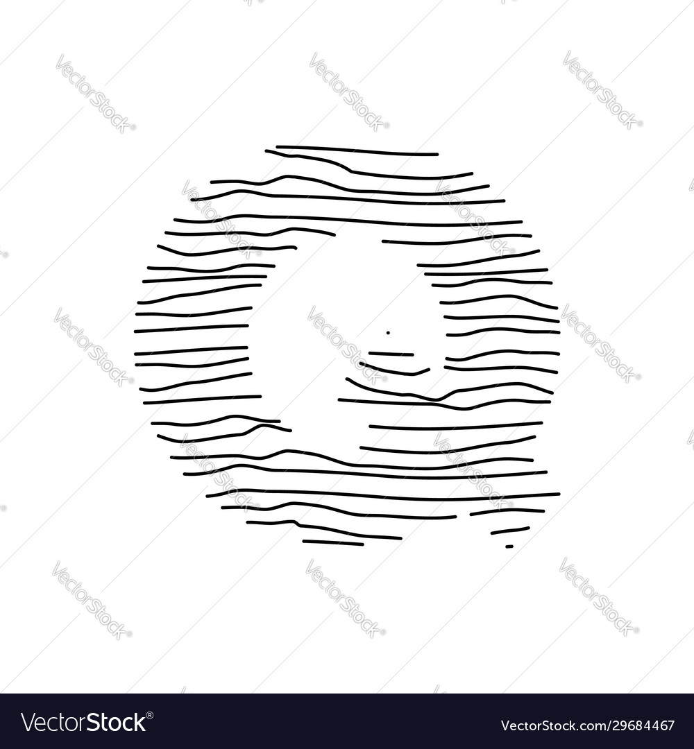 Abstract line initial q vector image Abstract line initial q