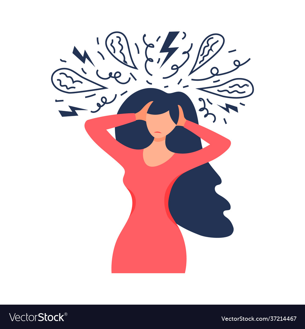 frustrated-woman-with-nervous-problem-feel-vector-image