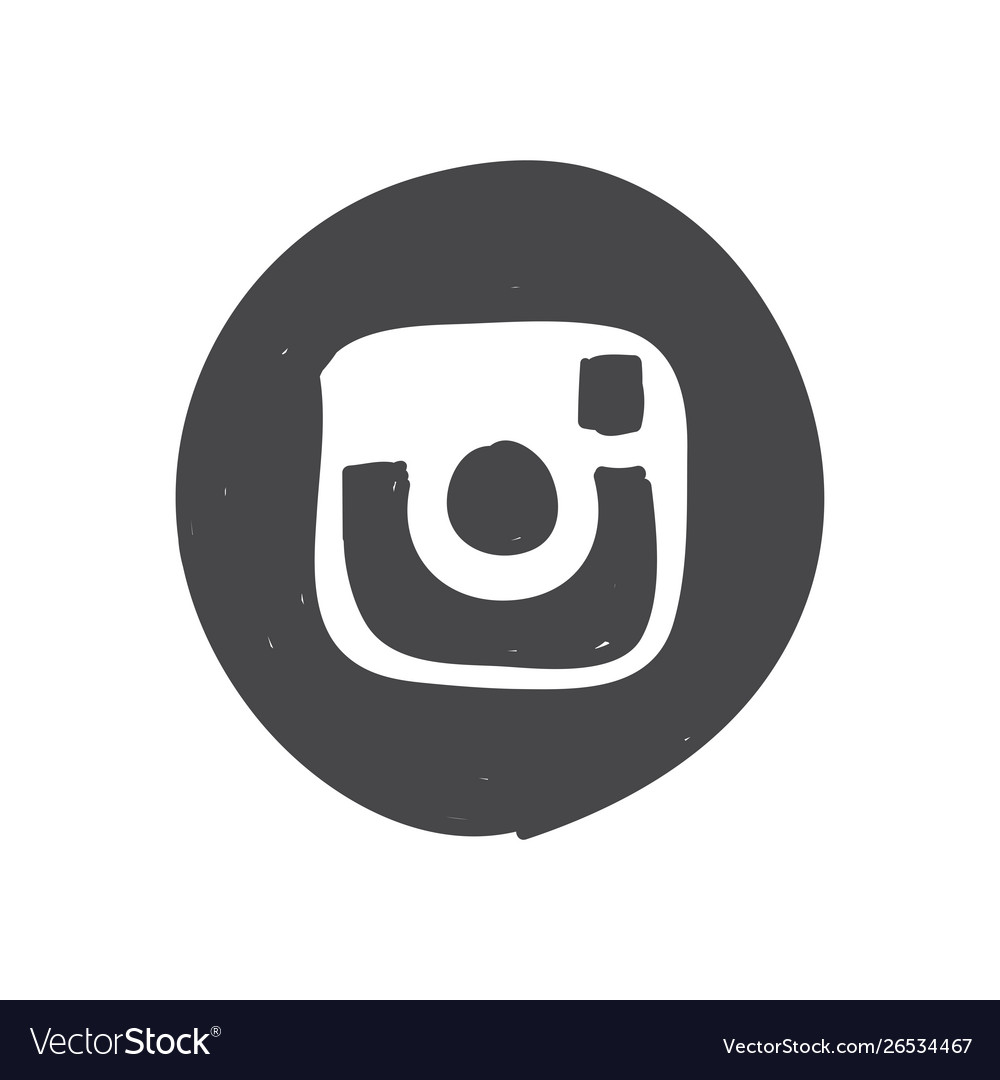 gray instagram logo vector