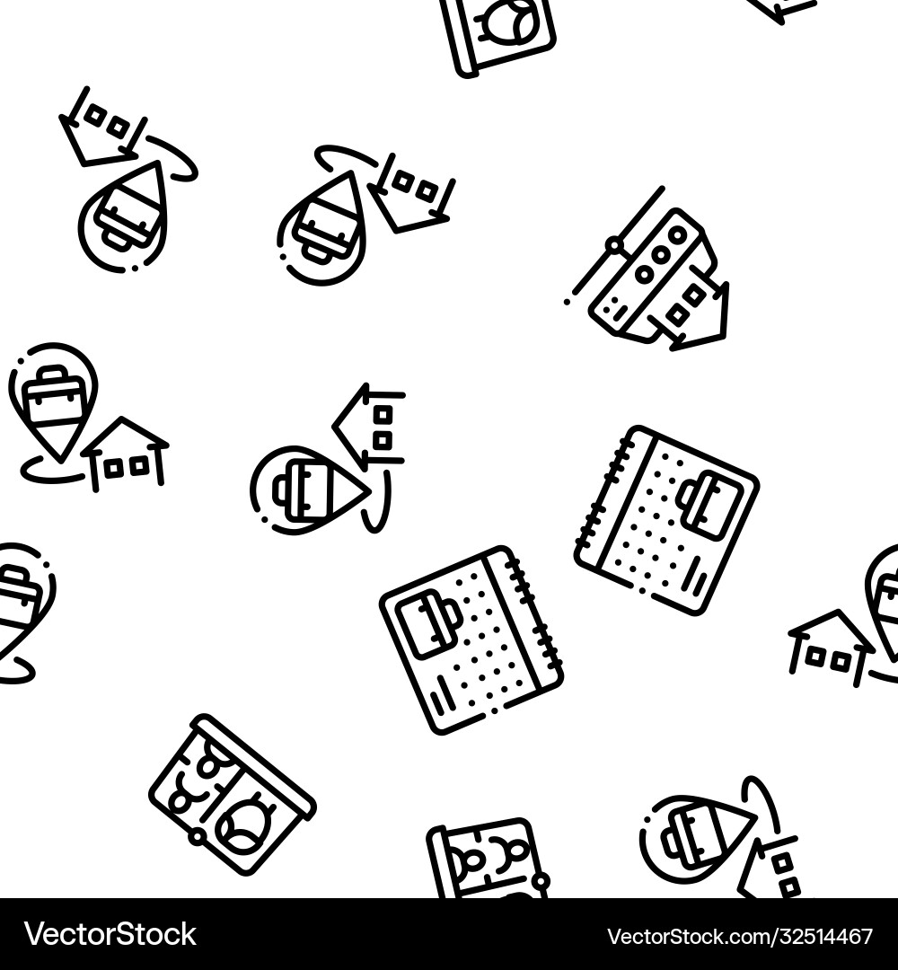 Remote work freelance seamless pattern Royalty Free Vector