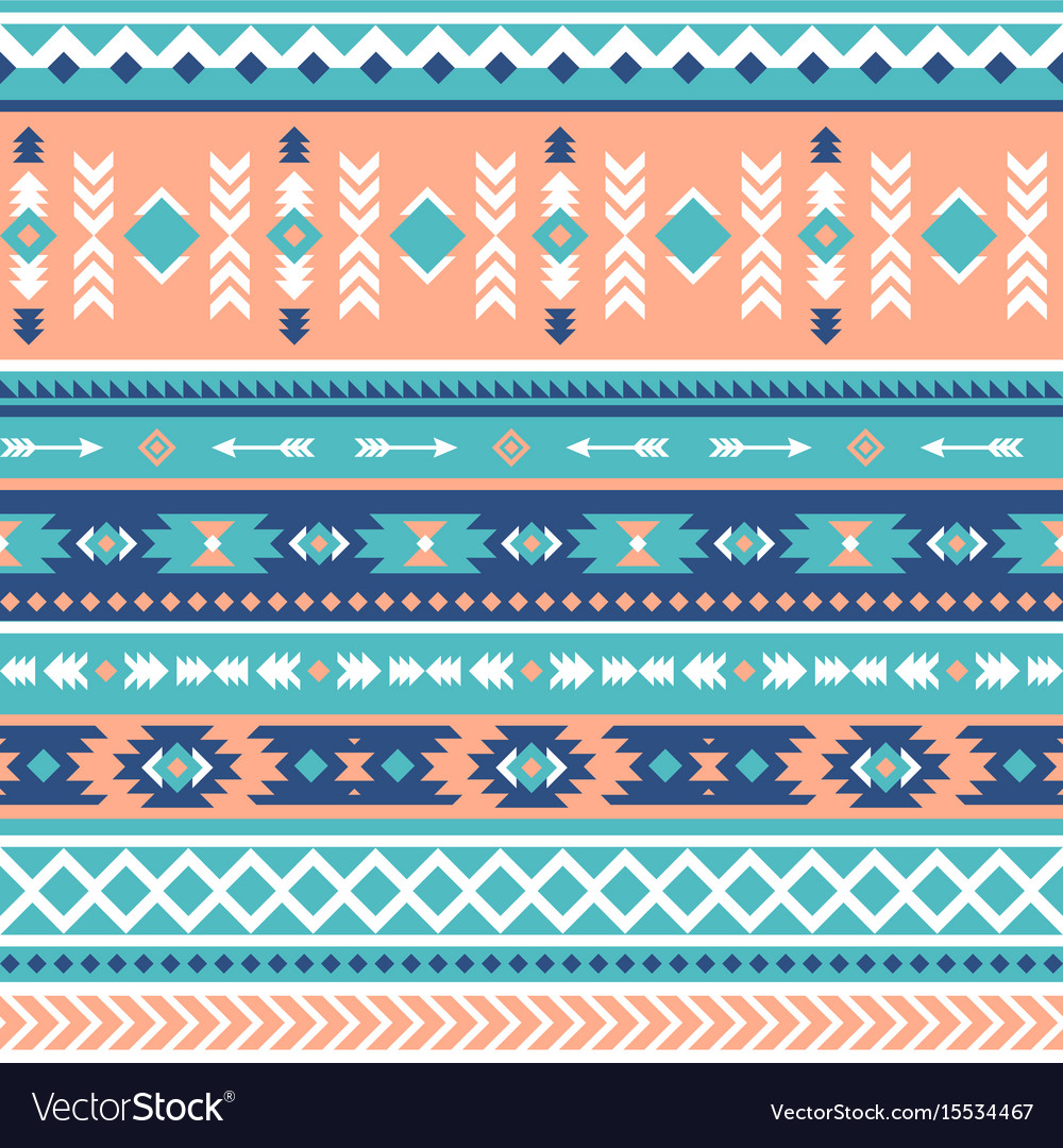 Tribal seamless pattern aztec geometric