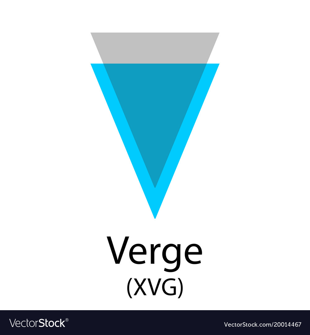 Verge cryptocurrency symbol Royalty Free Vector Image