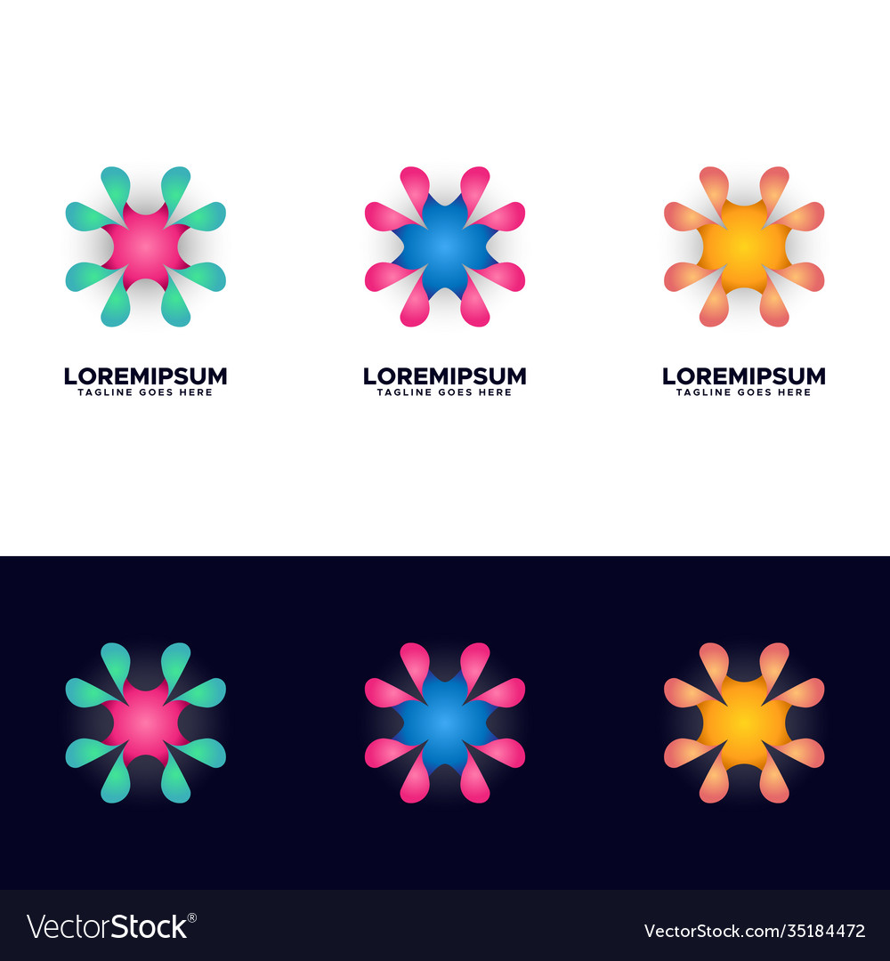 Abstract Shape Logo Colorful Gradient Flower Vector Image Abstract Shape Logo Colorful Gradient Flower Vector Image