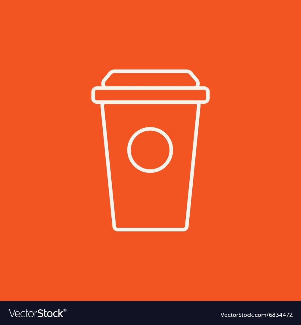 Disposable cup line icon