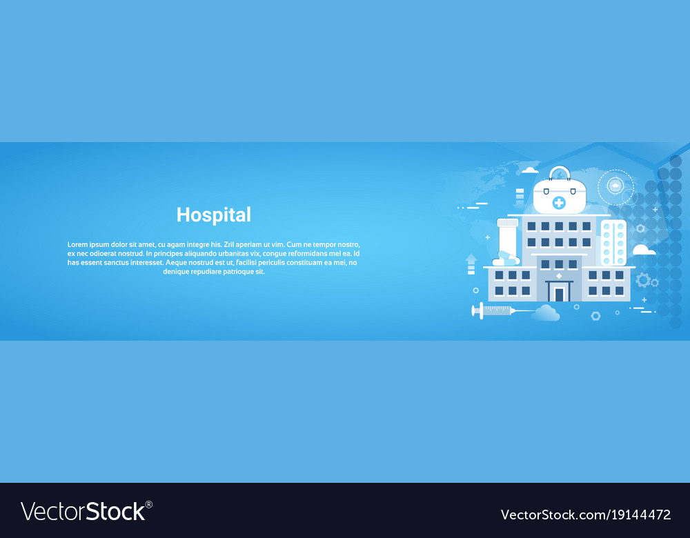 Hospital Clinic And Medical Treatment Concept Vector Image