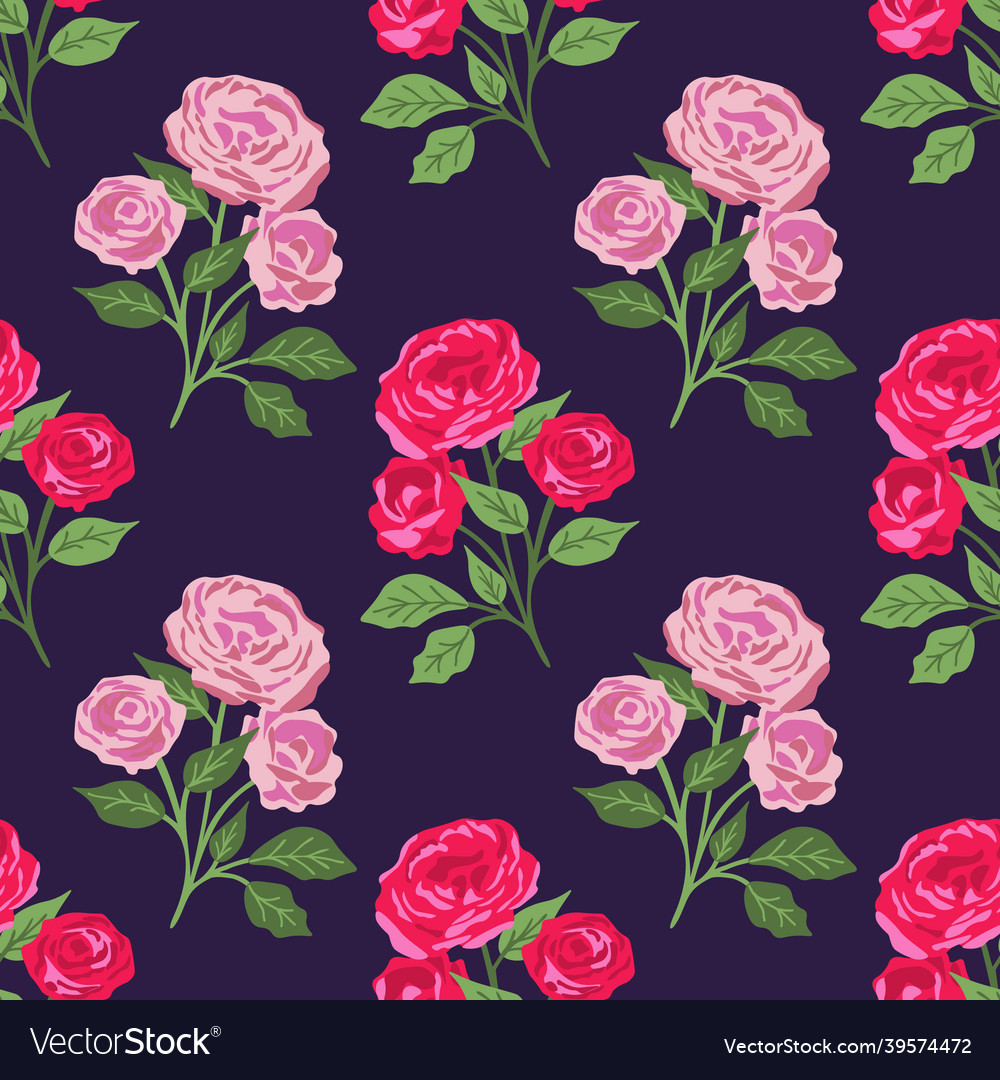 Seamless Roses Pattern Royalty Free Vector Image 9395