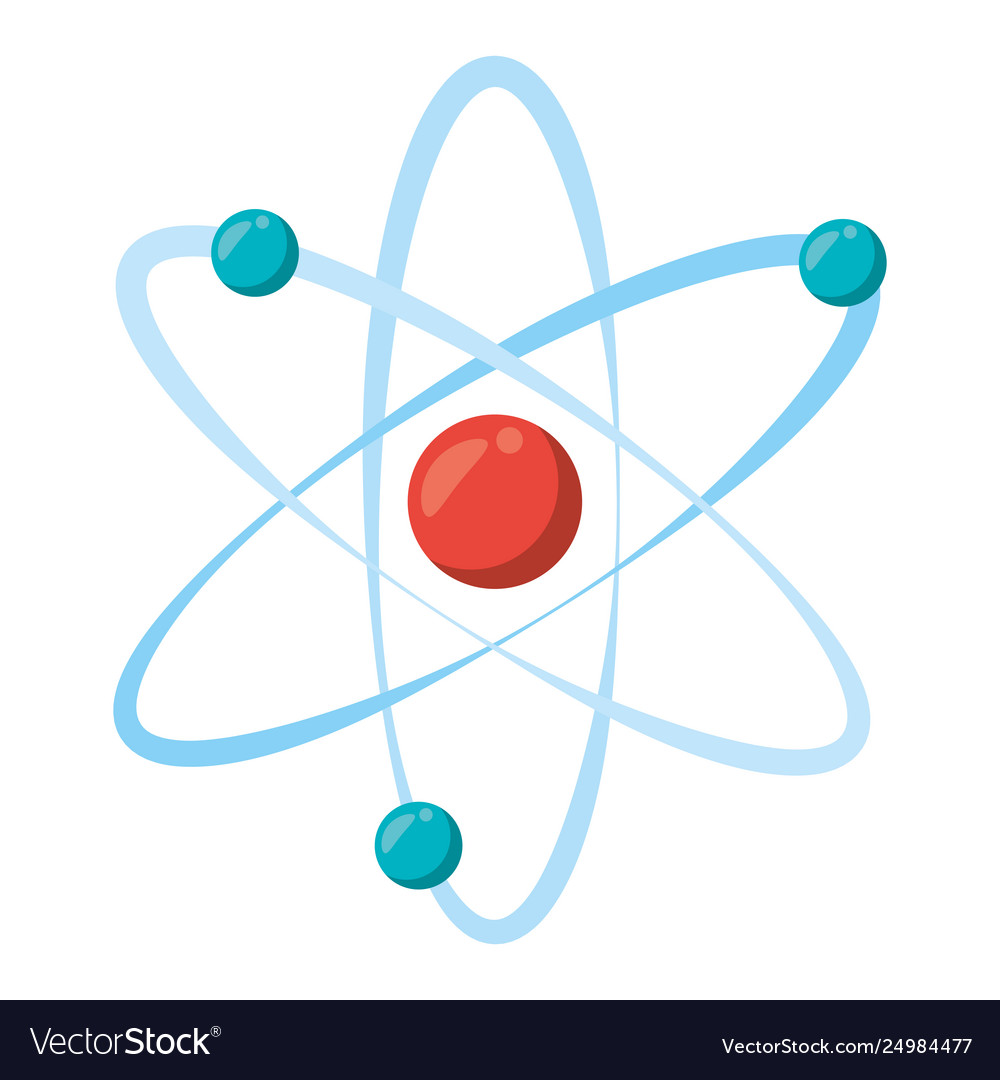 Atom science symbol isolated Royalty Free Vector Image