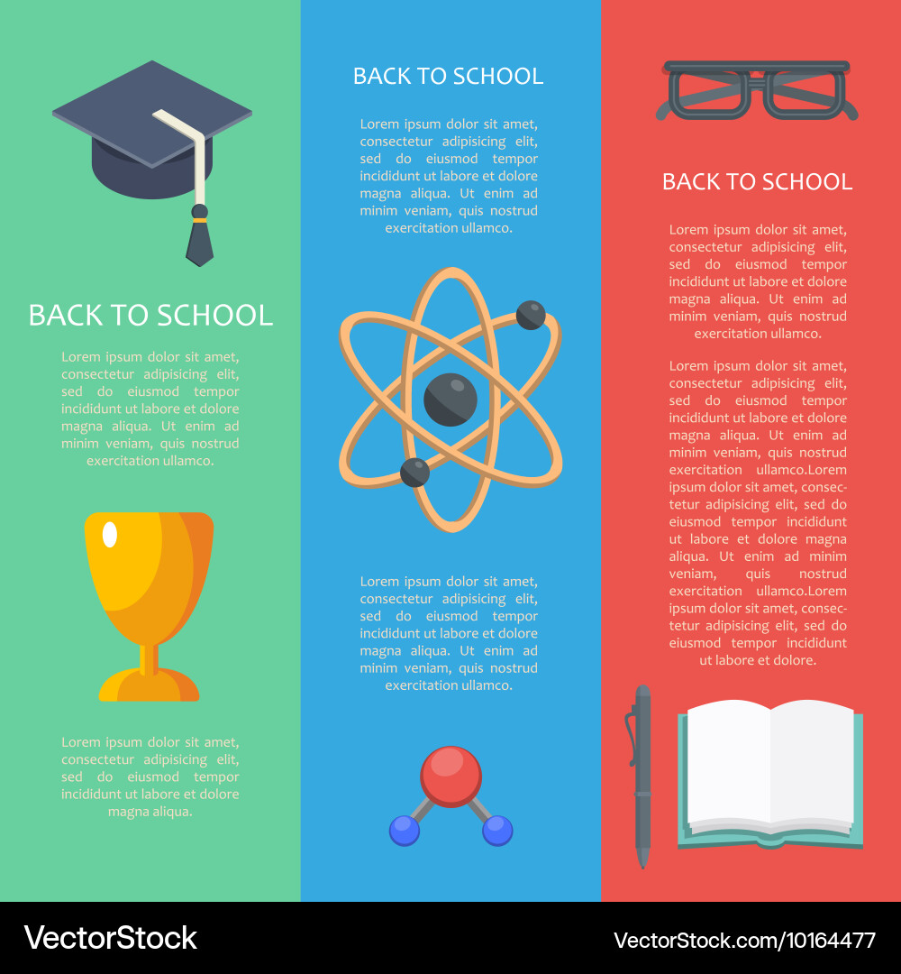 Back to school concept Royalty Free Vector Image