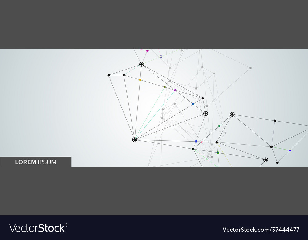 Connected dots and lines internet connection vector image Connected dots and lines internet connection