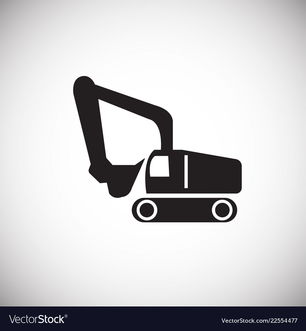 Construction truck on white background