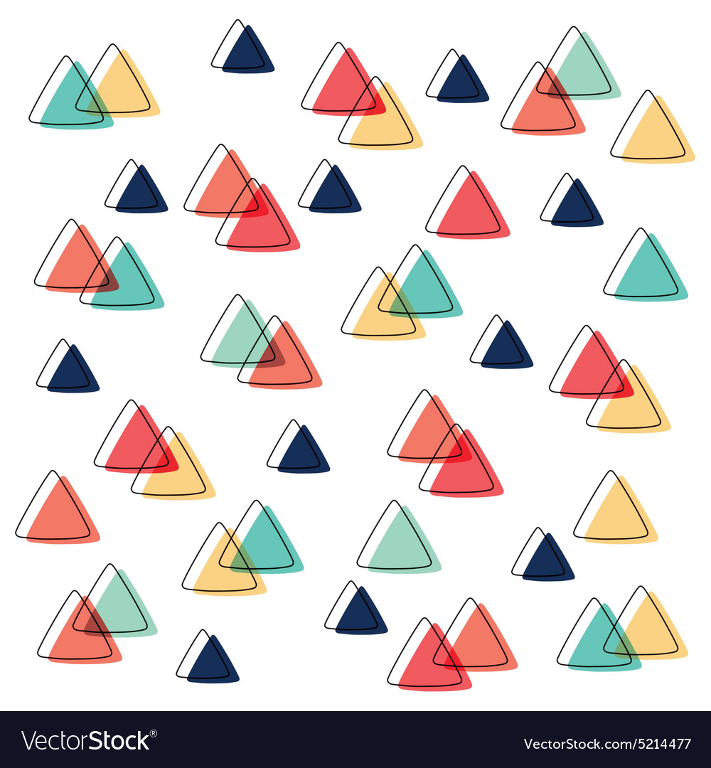 Curve triangle pattern pastel and line overlap