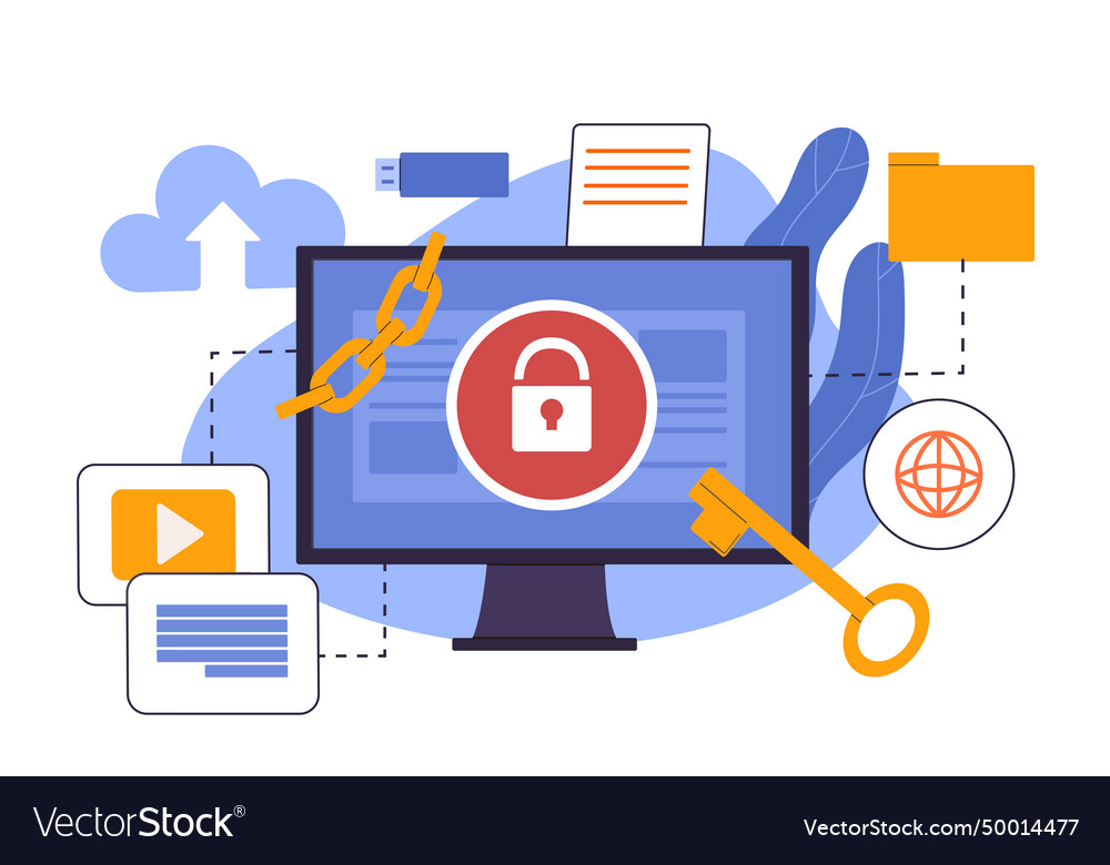 Information protection concept Royalty Free Vector Image