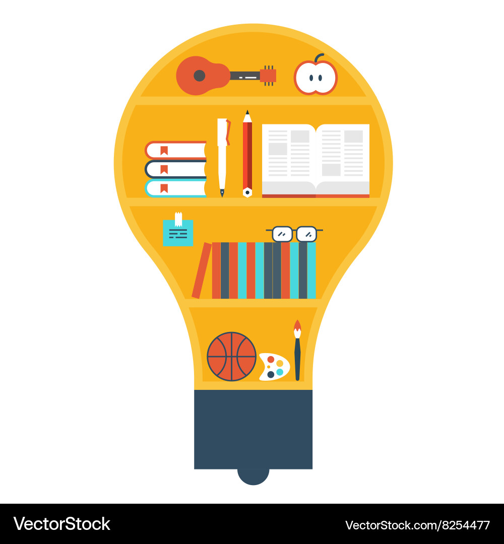 Library Bulb Light bulb library Royalty Free Vector Image - VectorStock