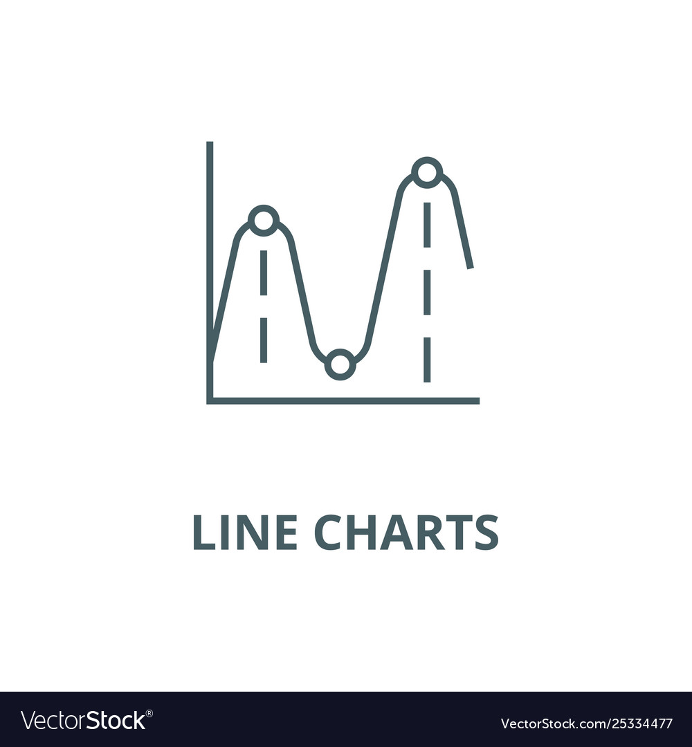 Line chartsfrequency graphs icon