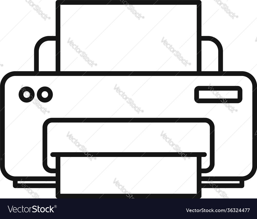 Office manager printer icon outline style