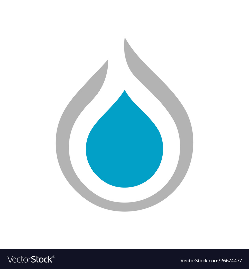 Water droplet logo design sign icon template