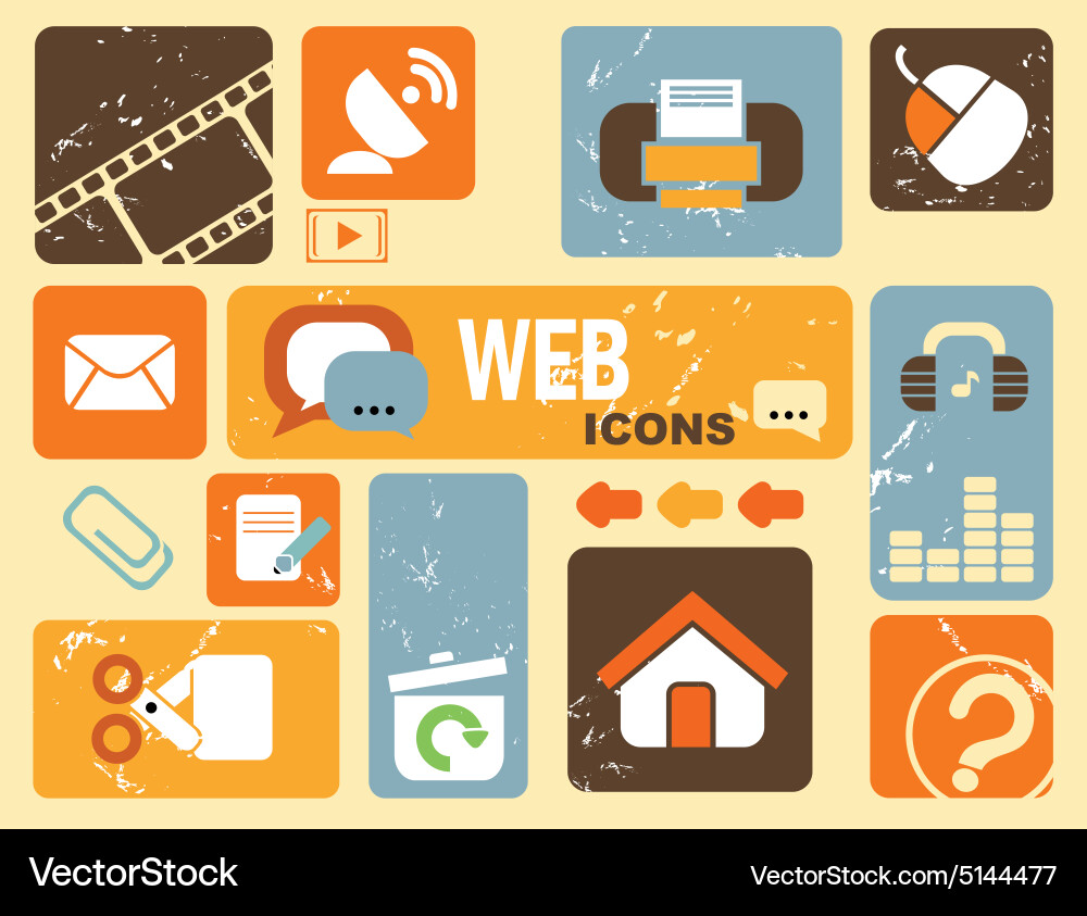 Web icons Royalty Free Vector Image - VectorStock