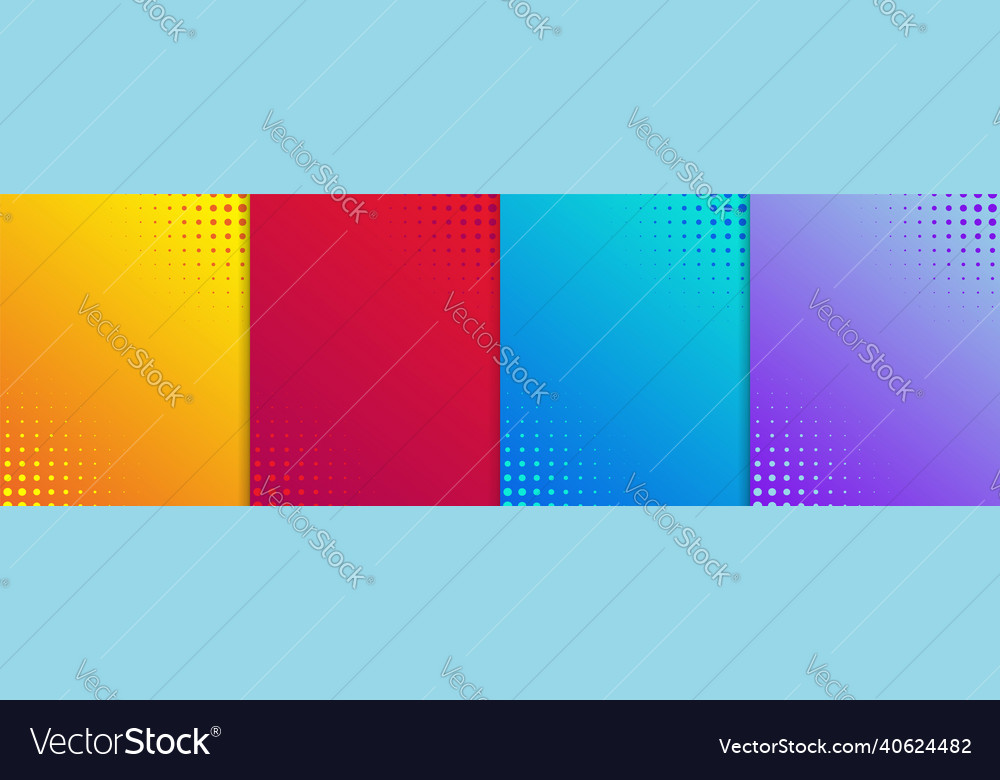 Color gradient background with halftone pattern vector image Color gradient background with halftone pattern