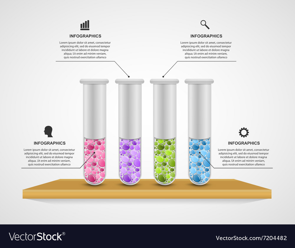 Modern infographics template science and medicine