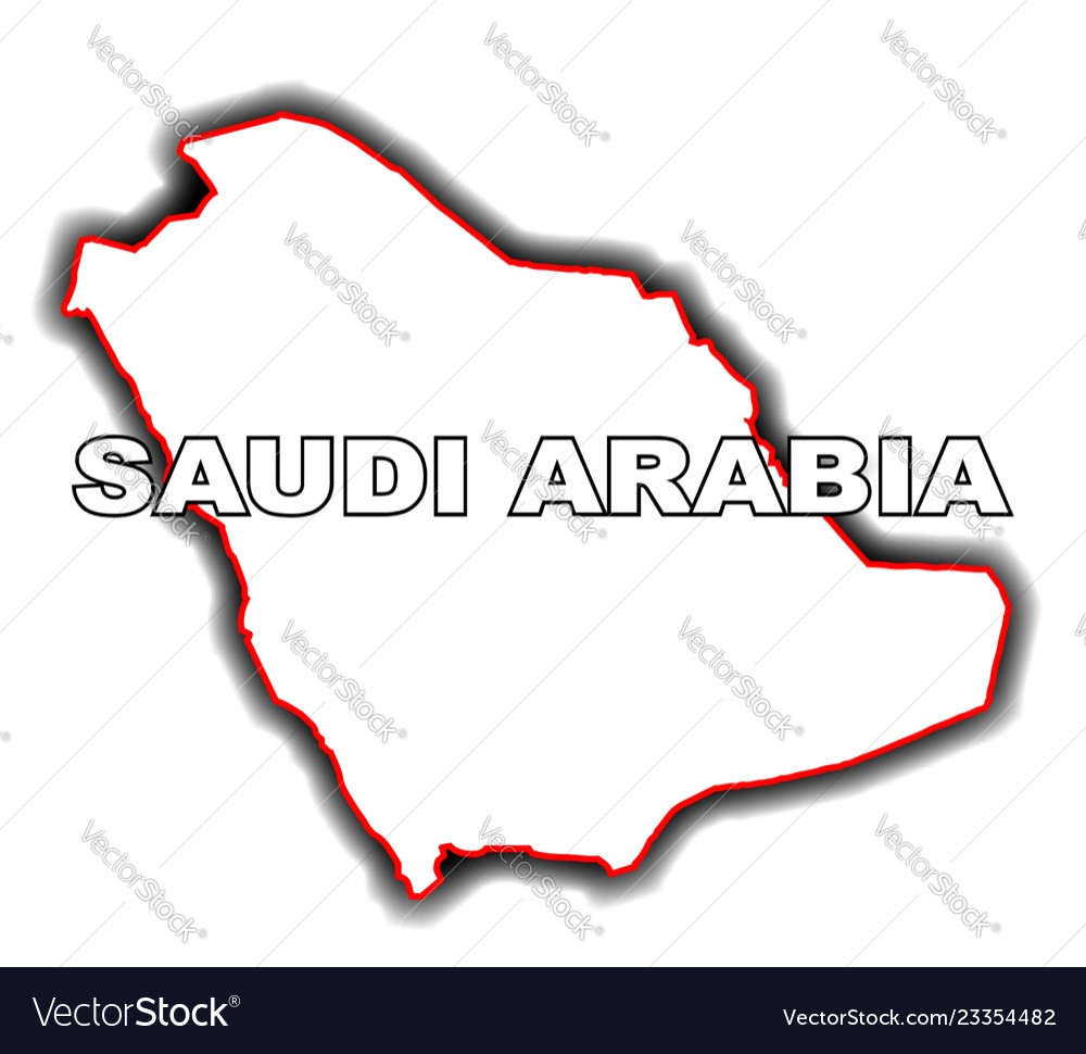 Outline map of saudi arabia