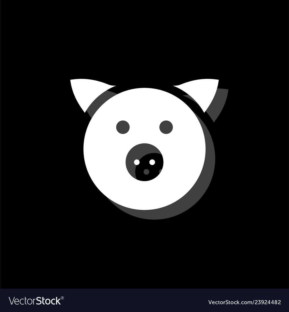 Pig icon flat