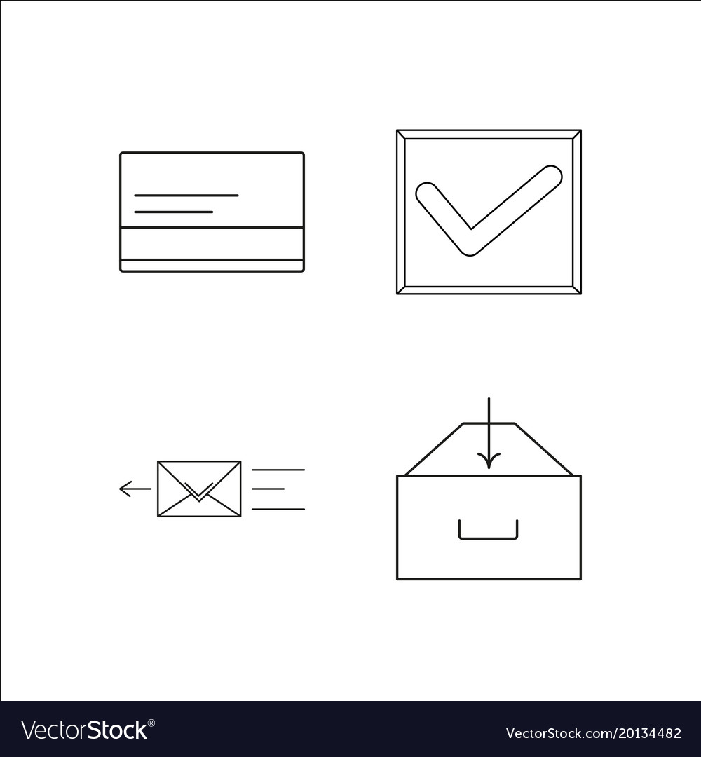 Web simple linear icon setsimple outline icons