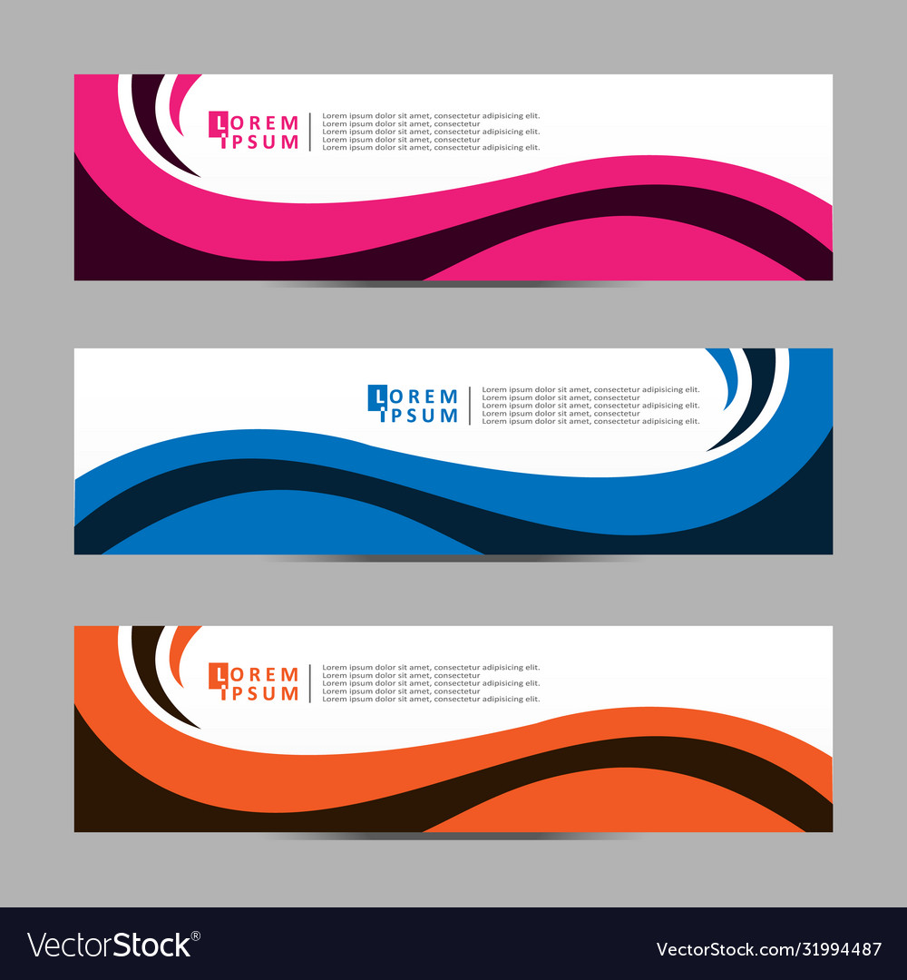 Abstract design banner web template Royalty Free Vector