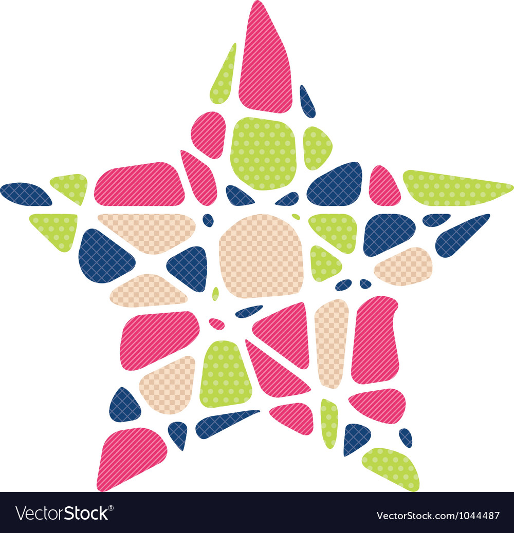 Abstract star mosaic background