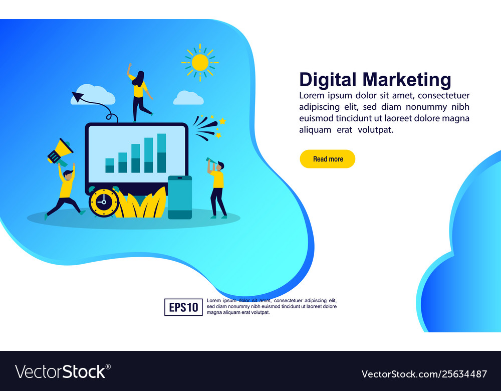 Concept digital marketing modern conceptual