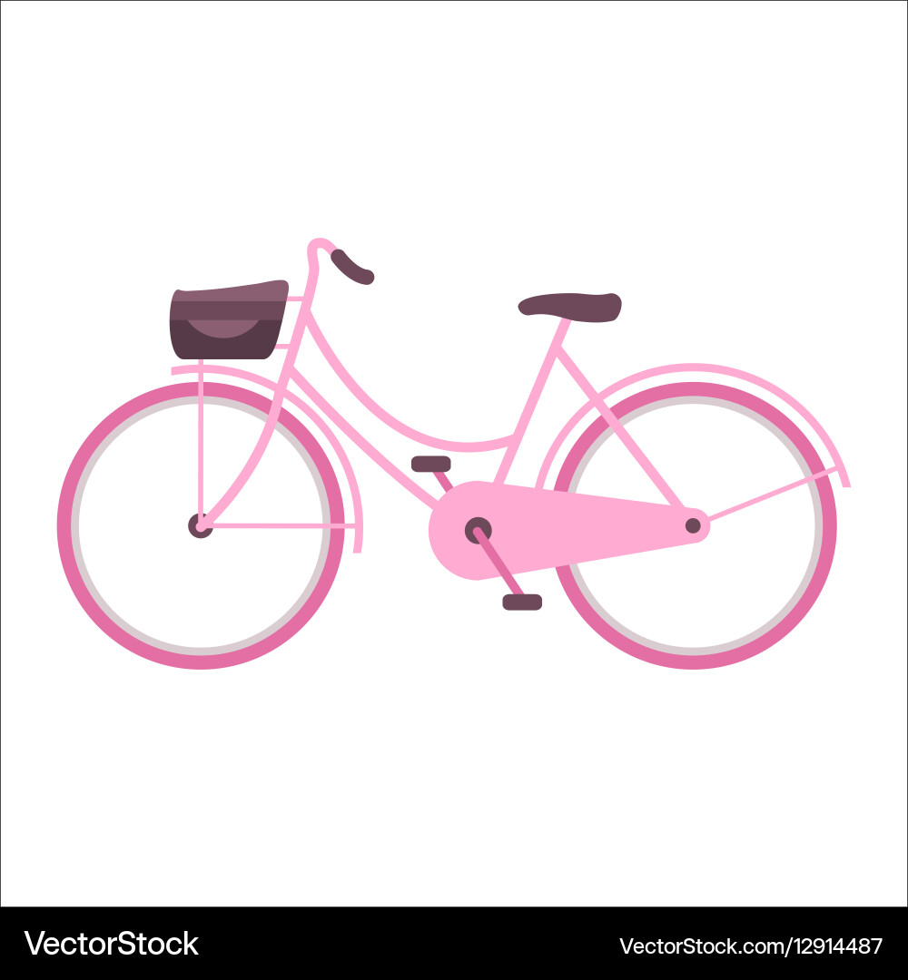 Hipster bicycle flat Royalty Free Vector Image