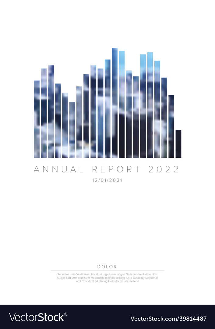 Light annual report front cover page template