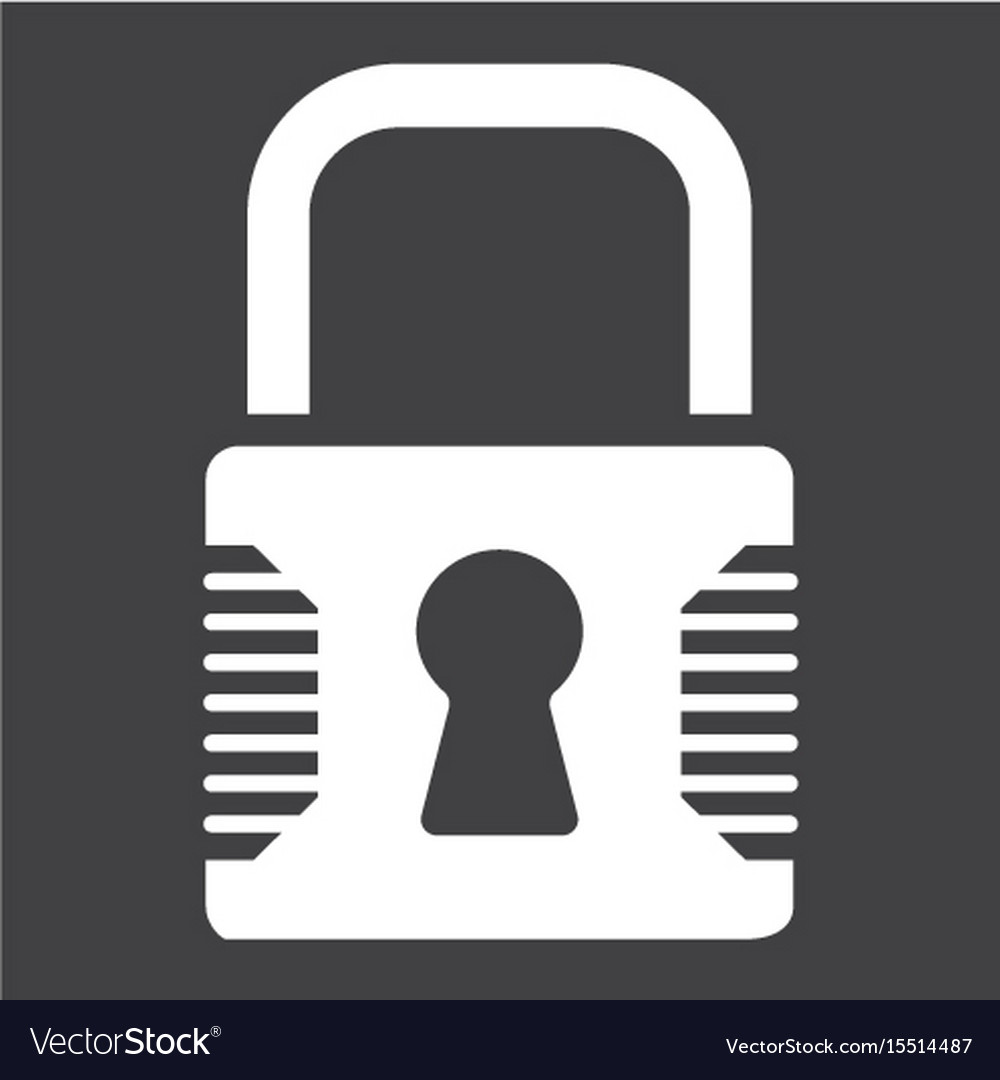 Padlock solid icon security and lock