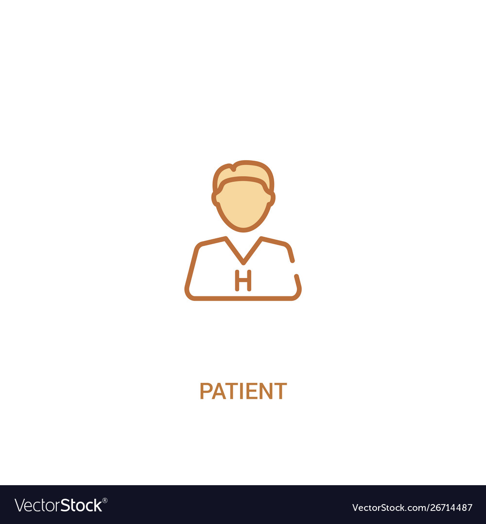 Patient concept 2 colored icon simple line